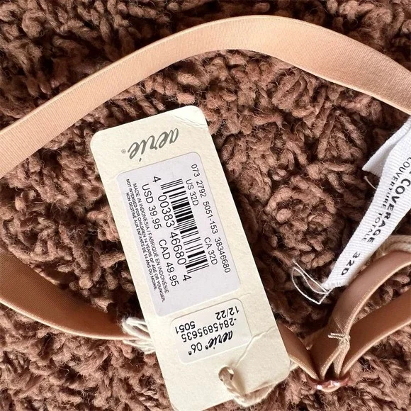 Aerie Women's T-Shirt Bra Size 32D Beige Adjustable Straps Underwired NWT - Picture 6 of 6